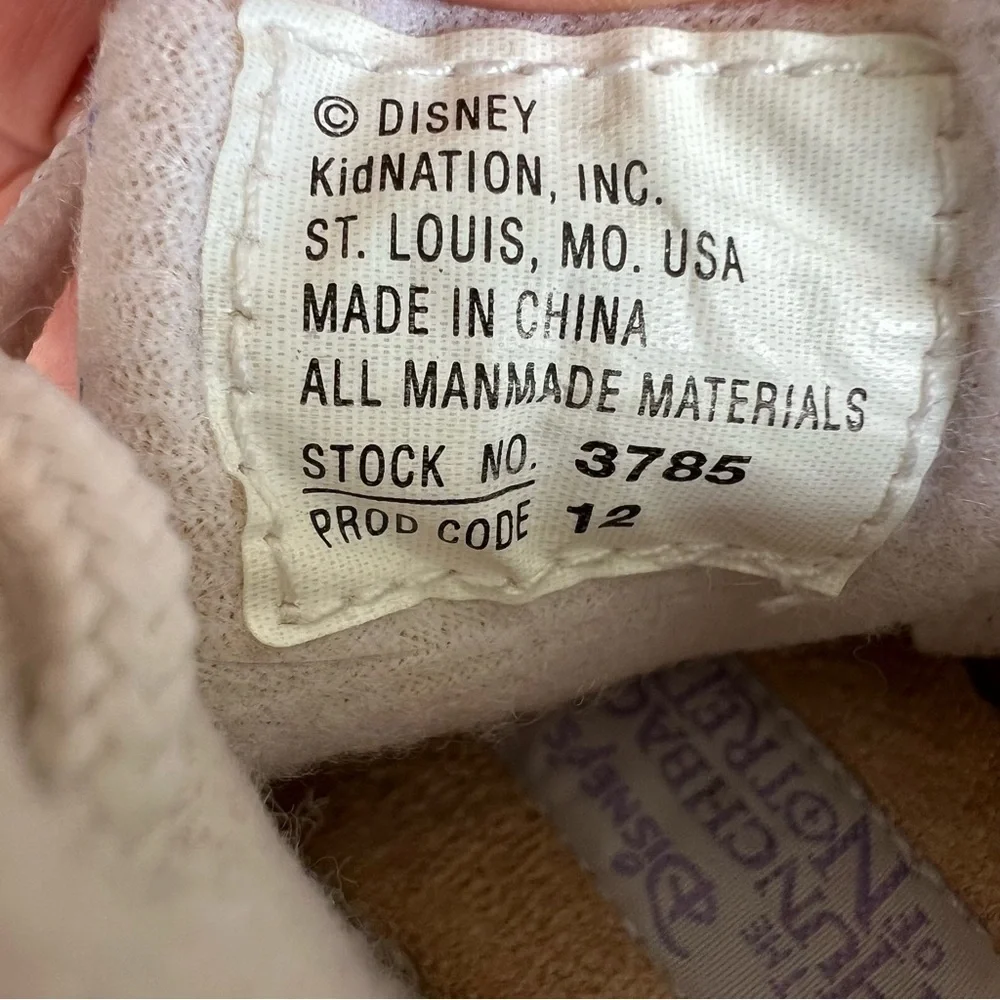 VTG Disney The Hunchback of Notre Dame Esmeralda Baby Shoes Pink Purple FLAWS
